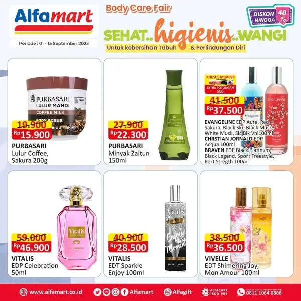 Promo Alfamart Body Care Fair Diskon s/d 40% Periode 1-15 September 2023