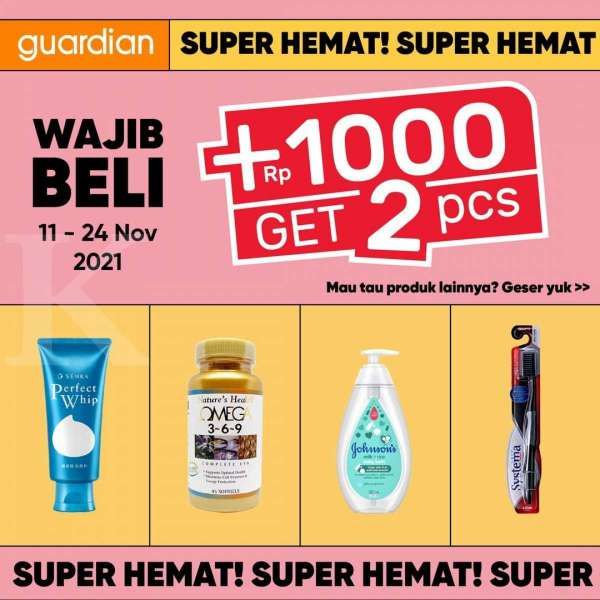Cek Promo Guardian Terbaru, Bisa Belanja Super Hemat hingga 24 November 2021