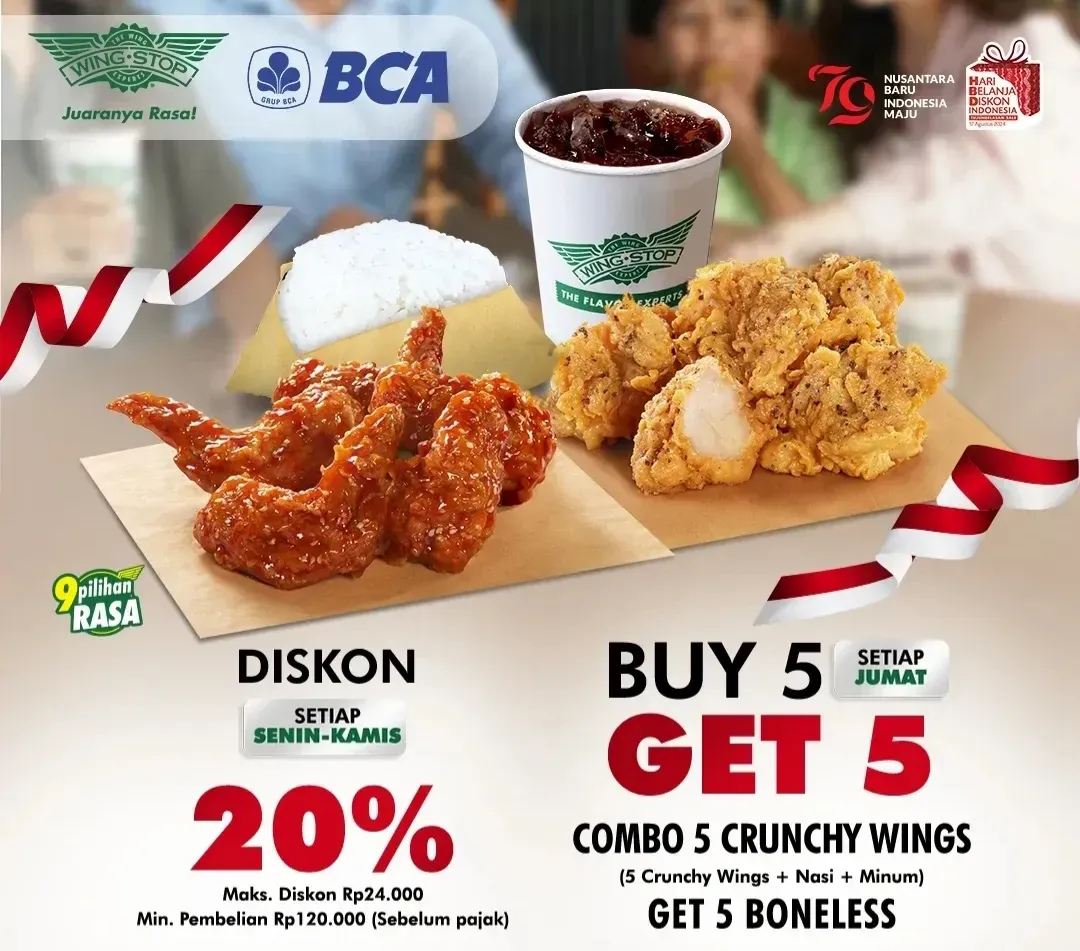 Promo Wingstop x BCA Agustus 2024