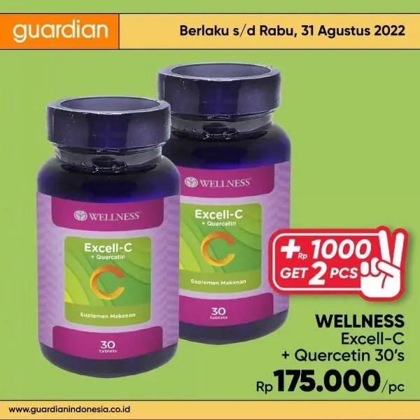 Promo Guardian +1000 Get 2 Pcs Periode 25-31 Agustus 2022