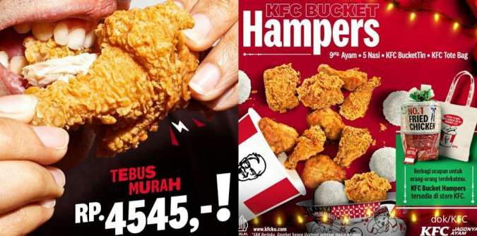 Promo KFC Bucket Hampers Natal-Tebus Murah Ayam Rp 4.545 selama Desember 2024