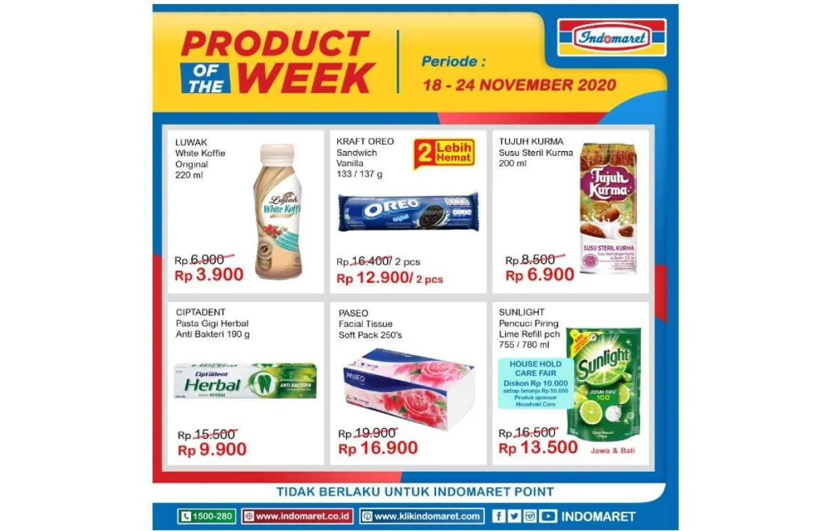 Promo Indomaret hari ini 24 November 2020, diskon hari kerja!