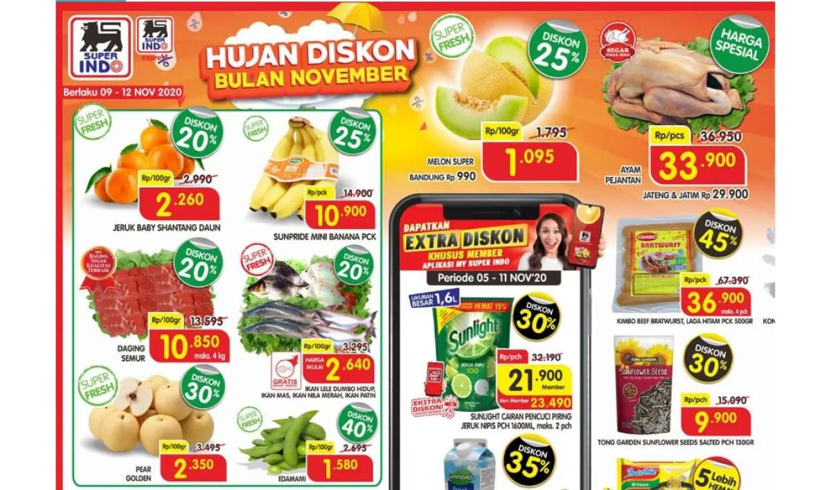 Promo Superindo weekday hari ini 12 November 2020, diskon masih ada!