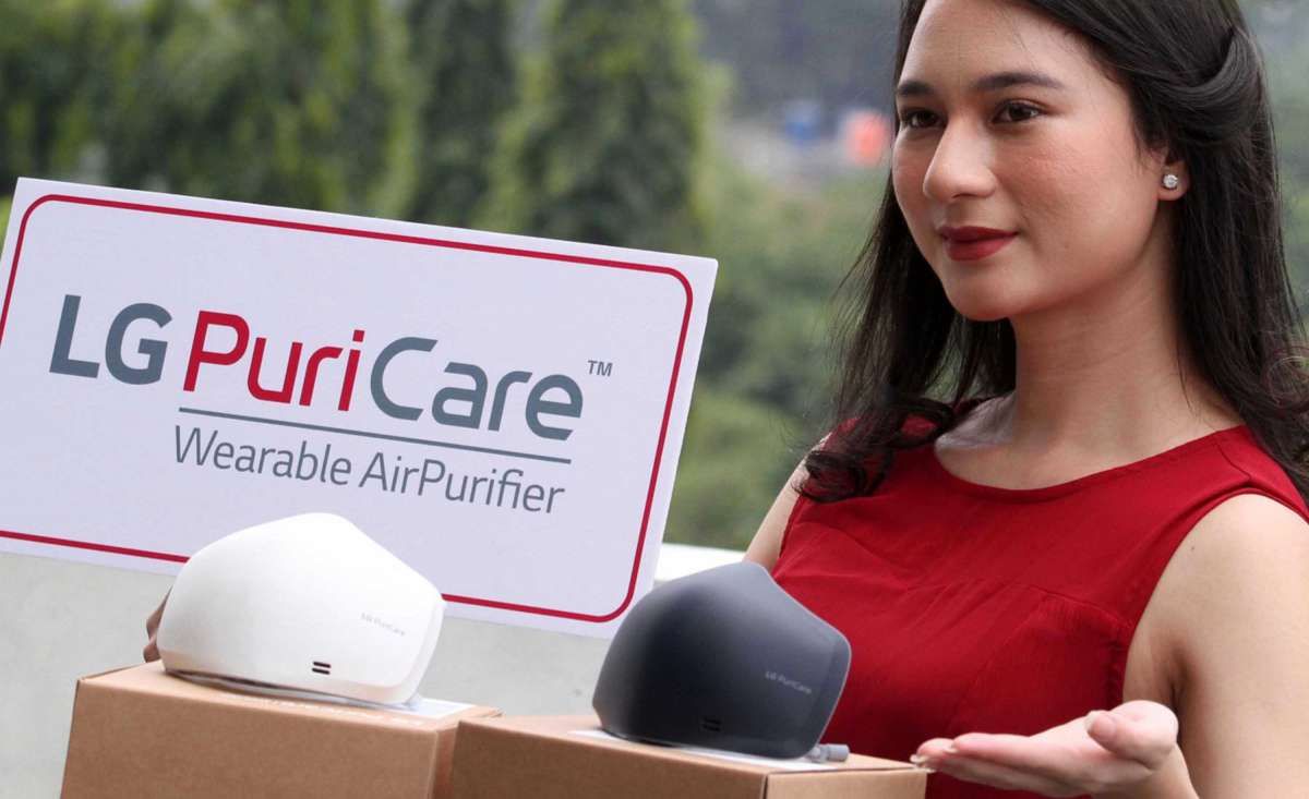 Masker pintar pemurni udara LG PuriCare