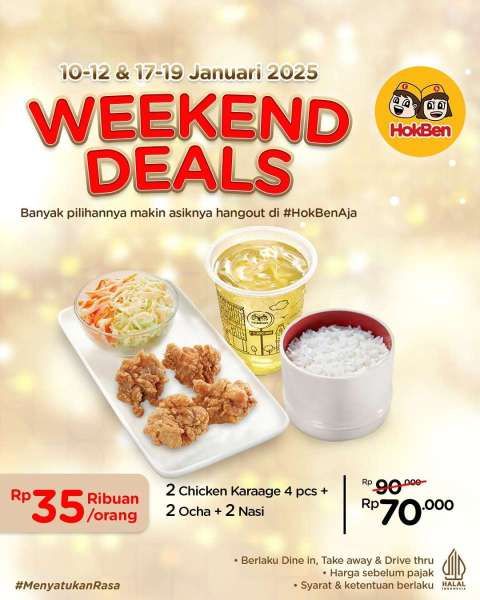 Promo HokBen Weekend 17-19 Januari 2025