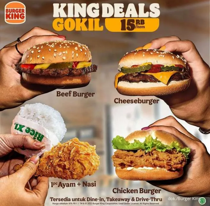 Promo Burger King November 2022: paket King Deals Gokil 