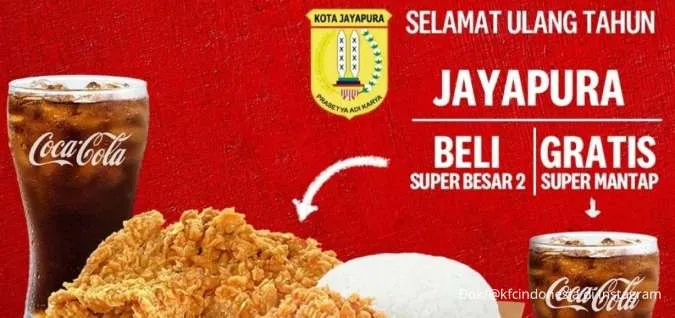 Promo KFC Terbaru 7 Maret 2023 Spesial HUT Kota Jayapura, Makan Lebih Hemat