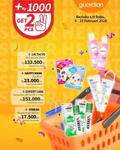 Promo Guardian Super Hemat Periode 6-19 Februari 2025