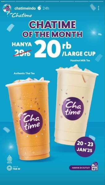 Promo Chatime 20-23 Januari 2025