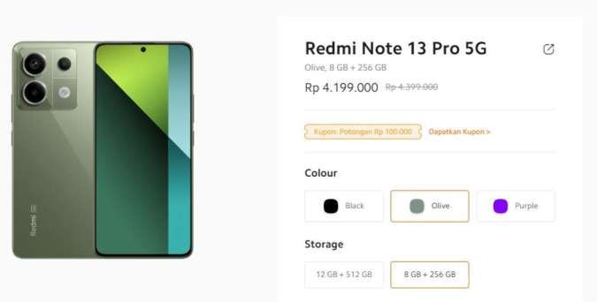 Harga Redmi Note 13 Pro 5G