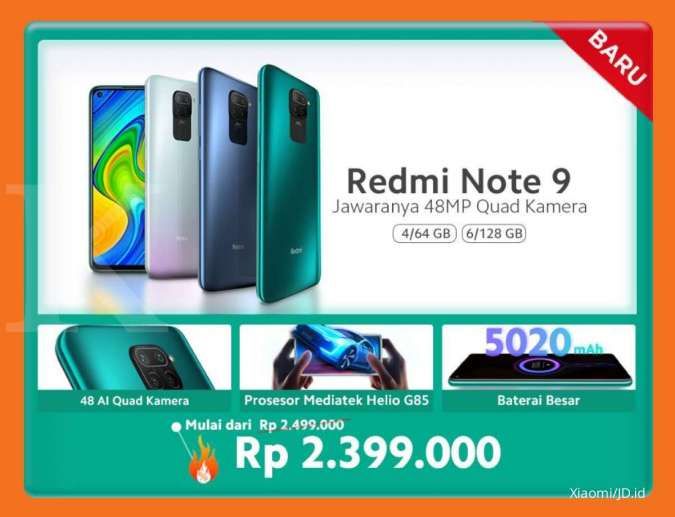 Promo harga Xiaomi Redmi Note 9