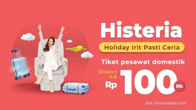 Manfaatkan Promo Mister Aladin Tiket pesawat Domestik ada Diskon s.d Rp100.000