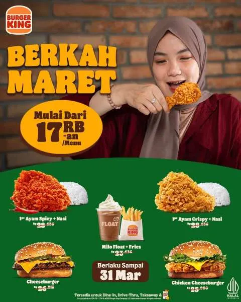 Promo Burger King Mulai Rp 17.000-an