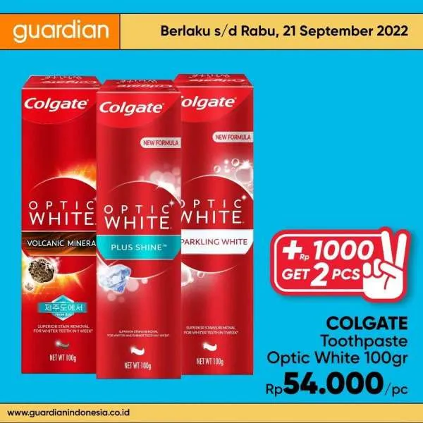 Promo Guardian +1000 Get 2 Pcs Periode 15-21 September 2022