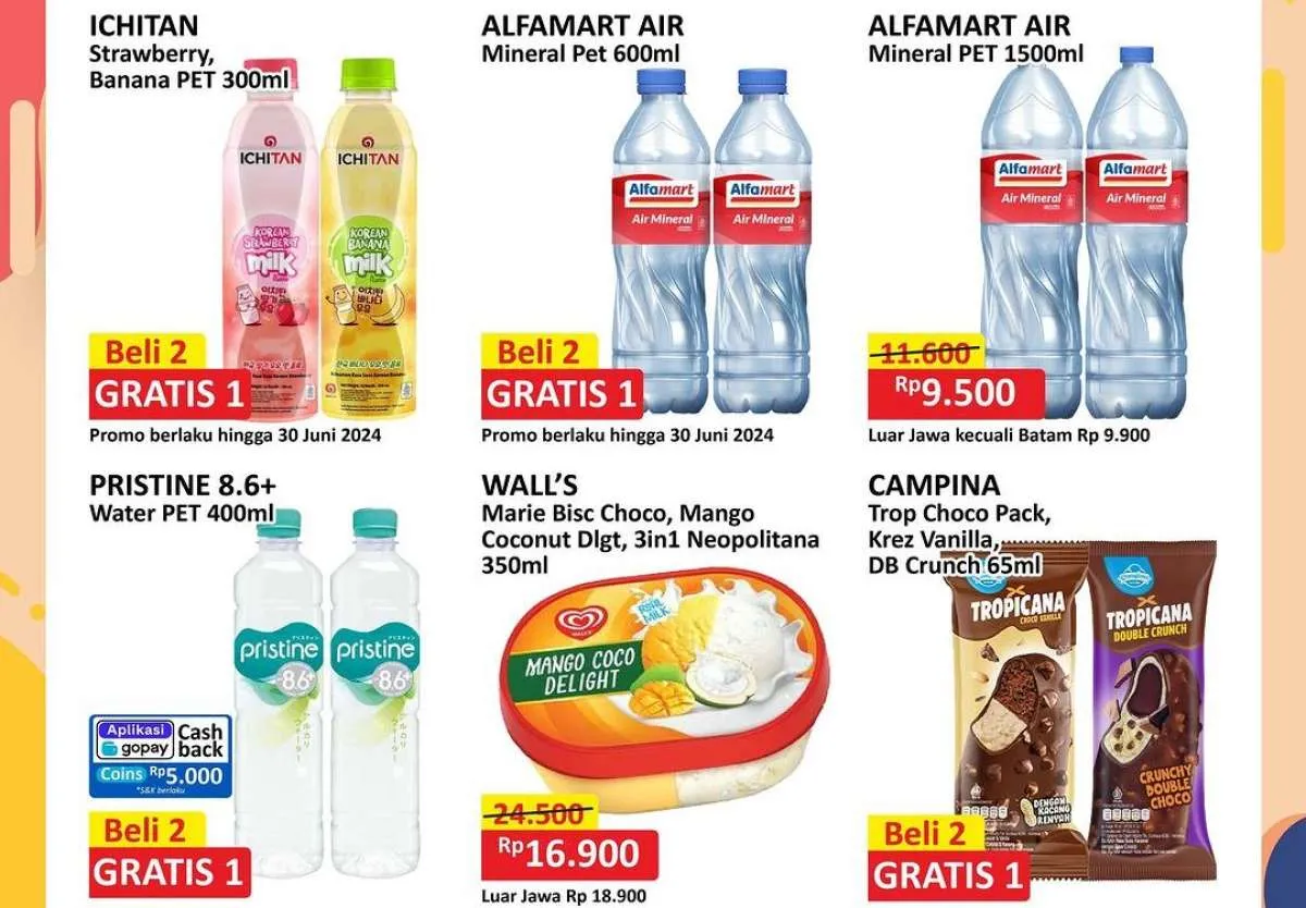 Promo JSM Alfamart Gantung 27 Juni-3 Juli 2024, Pristine dan Campina Beli 2 Gratis 1
