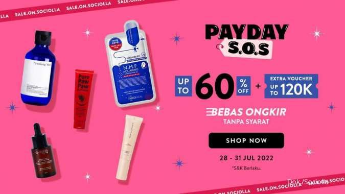 Promo Makeup dan Skincare Diskon s/d 60% di Sociolla, Berlaku 28-31 Juli 2022