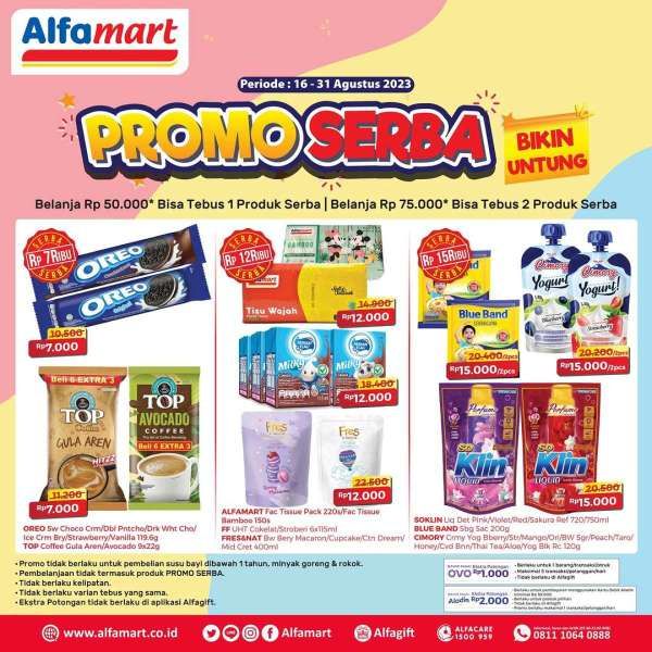 Katalog Harga Promo Alfamart Terbaru 16-31 Agustus 2023, Promo Serba Bikin Untung