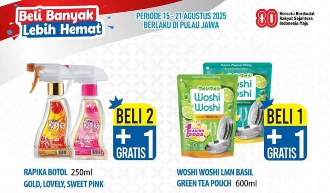Promo Hypermart Beli Banyak Lebih Hemat 15-21 Agustus 2025, Rapika Beli 1 Gratis 1