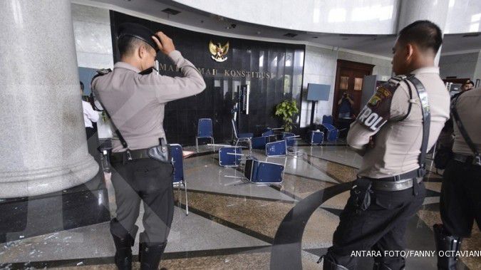 Polisi diizinkan berjaga di dalam ruang sidang MK