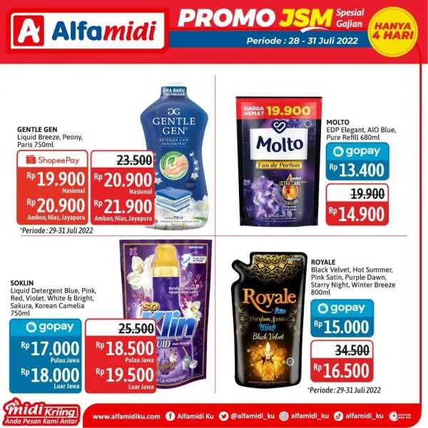 Promo JSM Alfamidi Spesial Gajian Periode 28-31 Juli 2022