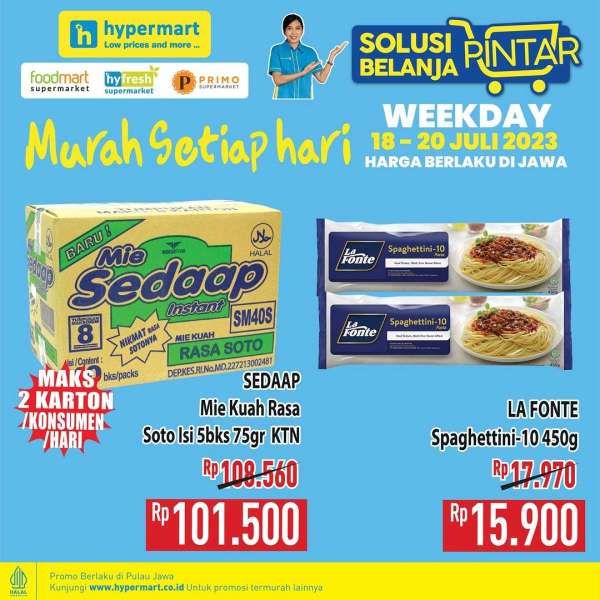 Katalog Harga Promo Hypermart 18-20 Juli 2023, Promo Weekday Murah