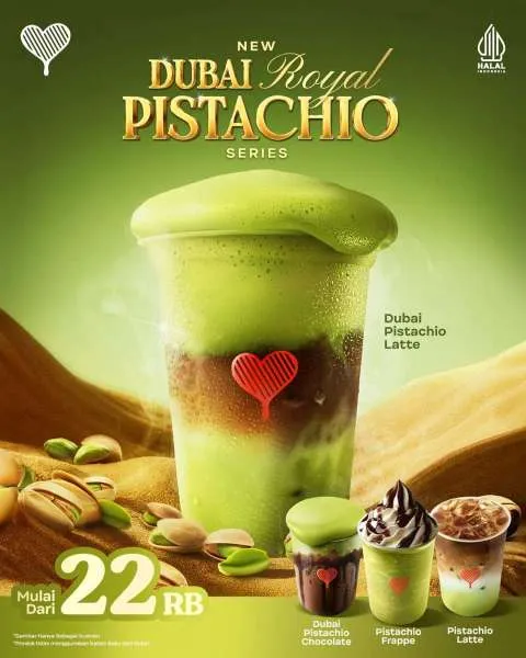 Promo Menu Baru Kopi Kenangan Dubai Royal Pistachio Series