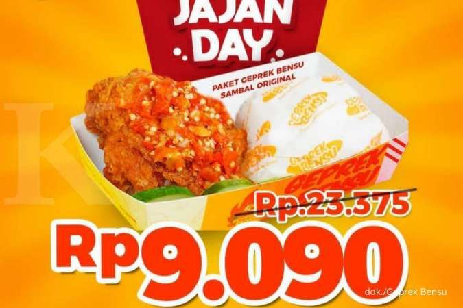 Promo Terbatas Geprek Bensu 6 Desember 2021, Bensu Jajan Day Cuma Rp 9.090 via GoFood