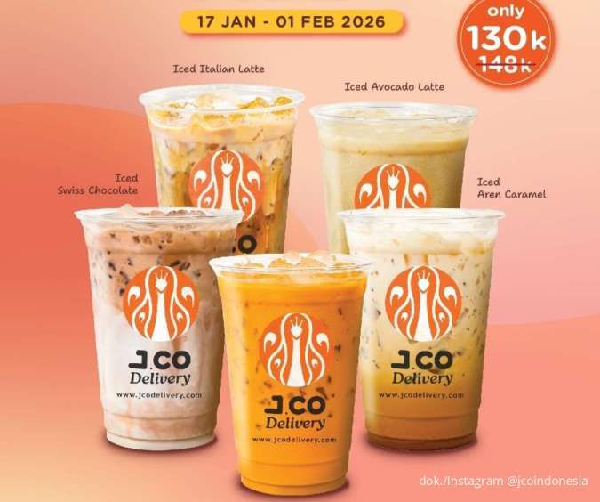 Hari Terakhir Promo J.CO Paket Minuman Favorit Mulai Rp 55 Ribu, Cek Sekarang