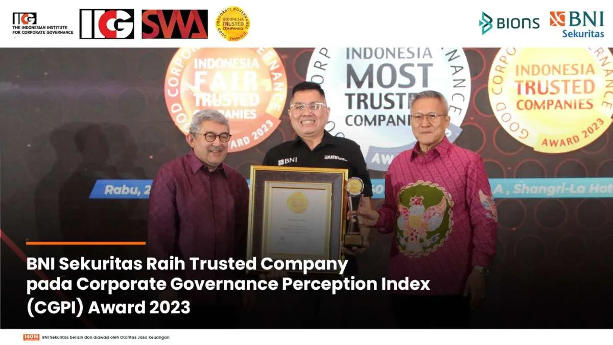    BNI Sekuritas Raih Trusted Company CGPI 2023