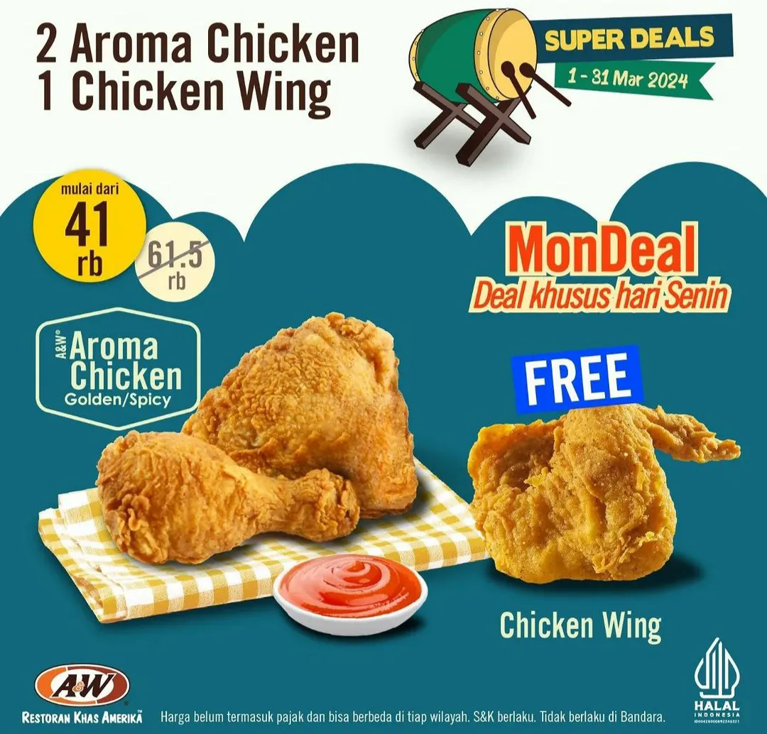 Promo AW Restoran Super Deals 1-31 Maret 2024