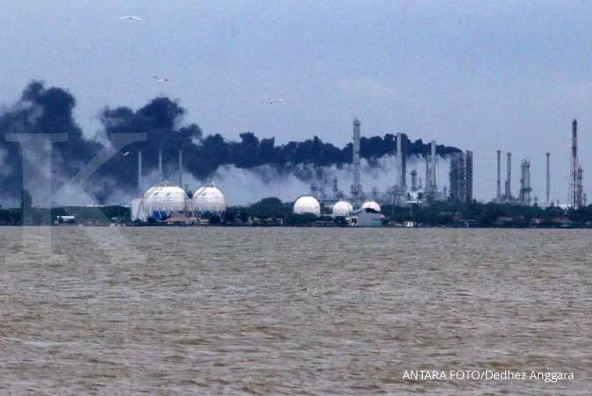 Kilang minyak Pertamina Balongan Indramayu terbakar