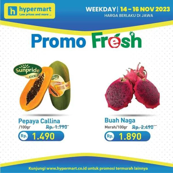 Promo Hypermart Hyper Diskon Weekday Periode 14-16 November 2023