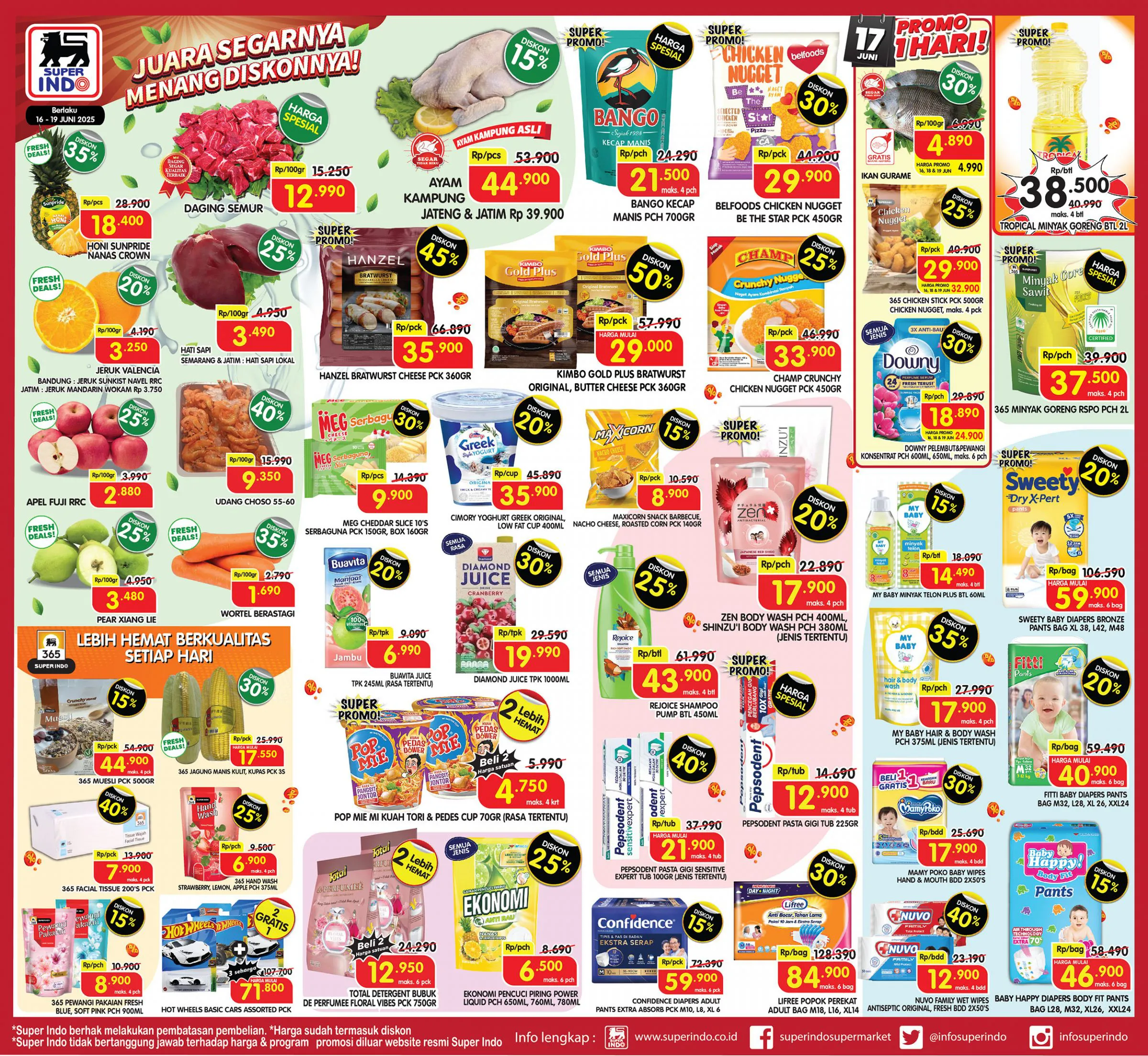 Promo Superindo Weekday 16-19 Juni 2025