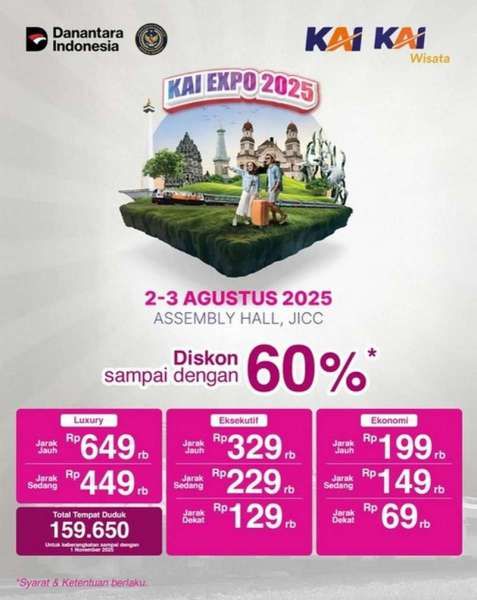 Promo Tiket Kereta Api di KAI Expo Tahun 2025