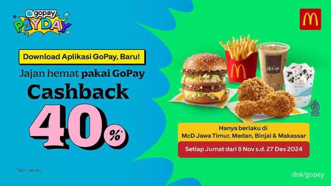 Promo McD 6 Desember 2024 Hadirkan Cashback 40% via Gopay Tiap Jumat