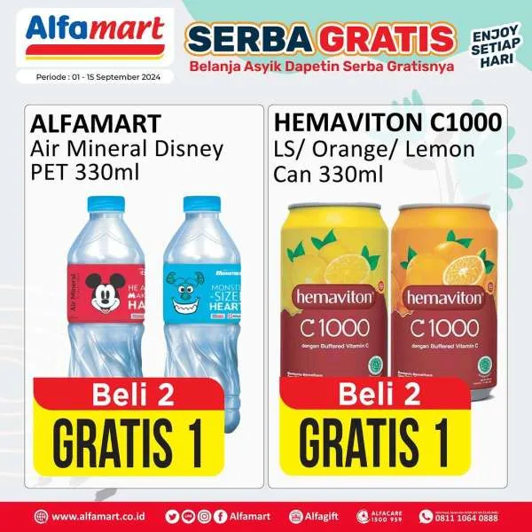 Promo Alfamart Serba Gratis Periode 1-15 September 2024