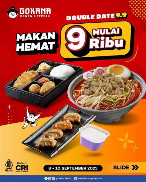 Promo 9.9 di Gokana Ramen & Teppan