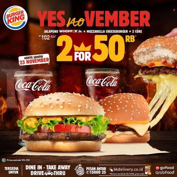 Promo Burger King 16-23 November 2020