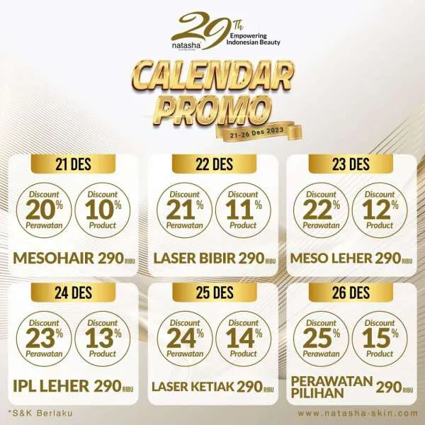 Promo Natasha Parade Birthday Celebration Periode 21-26 Desember 2023