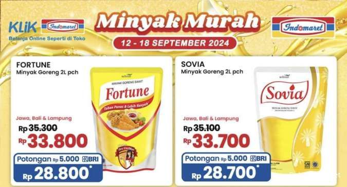 Promo Indomaret Minyak Murah 12-18 September 2024, Harumas 2 Liter Harga Spesial