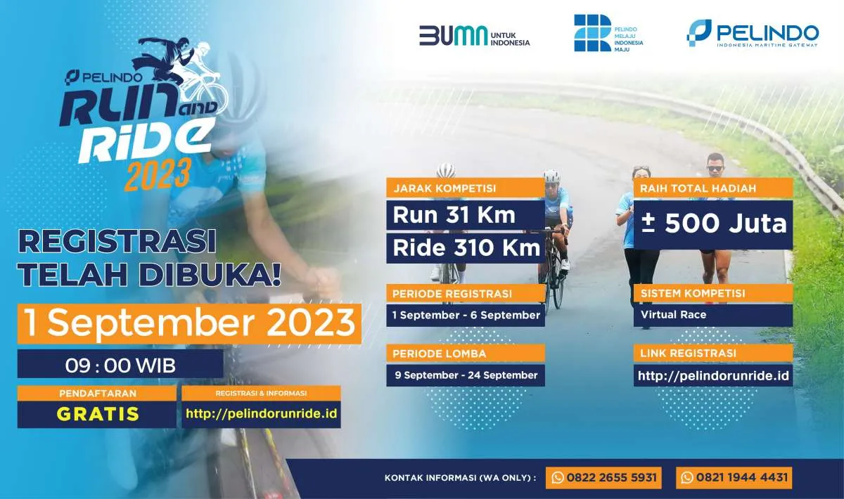 Peringati 2 Tahun Merger, Pelindo Gelar Pelindo Run and Ride