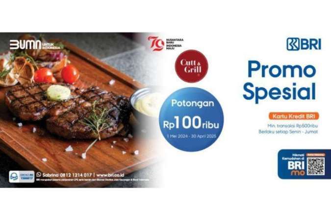 Nikmati Akhir Pekan dengan Makan Murah Pakai Promo BRI di Cut&Grill