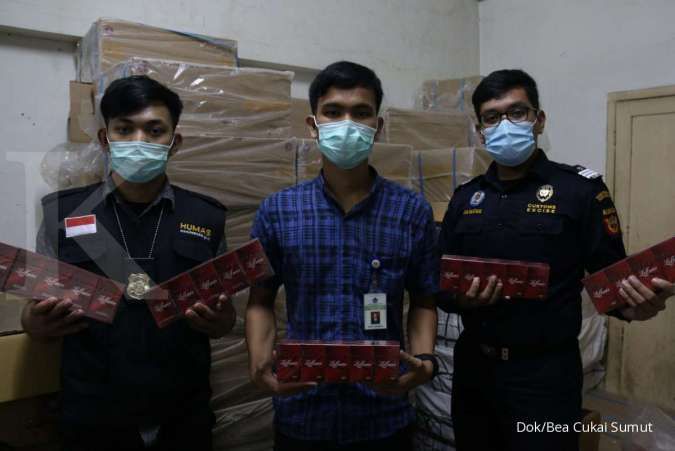 Bea Cukai Sumatera Utara gagalkan penyelundupan 400 ribu batang rokok