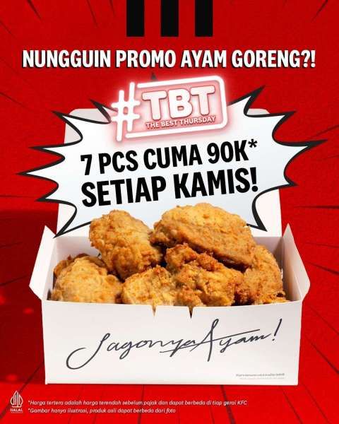 Promo KFC Terbaru 2 Maret 2023, The Best Thursday 7 Ayam Goreng