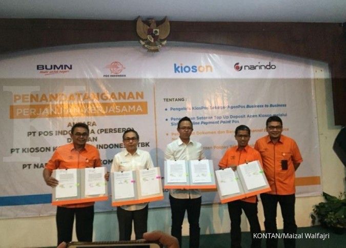 Pos Indonesia kerja sama layanan digital dengan Kioson 