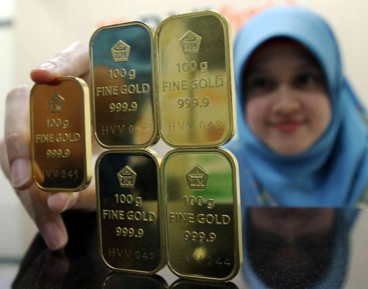 Harga emas Antam stabil di level RP 973.000 per gram pada Sabtu (26/12)