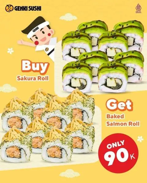 Promo Genki Sushi International Sushi Day Buy 1 Get 1
