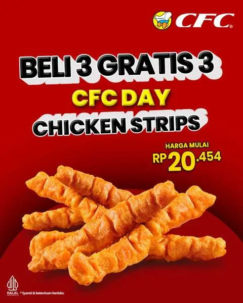 Promo CFC Beli 3 Gratis 3 Chicken Strips