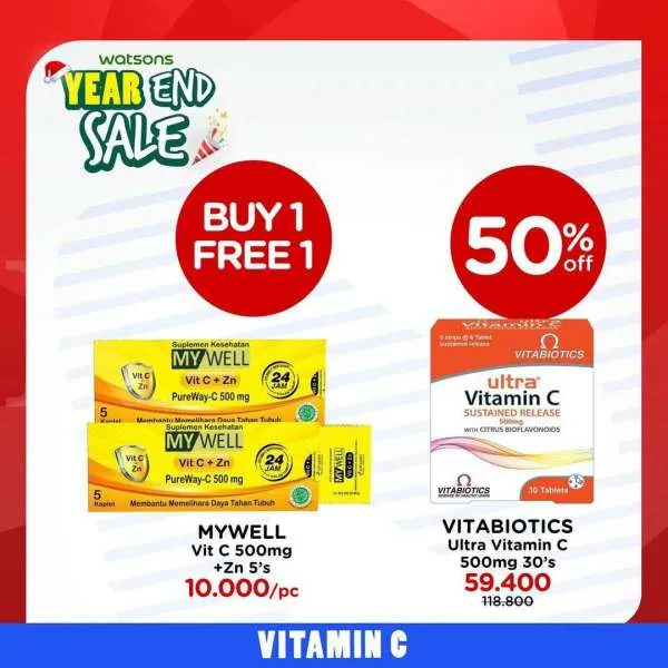 Promo Watsons Year End Sale Edisi Vitamin 23 Desember 2021-2 Januari 2022