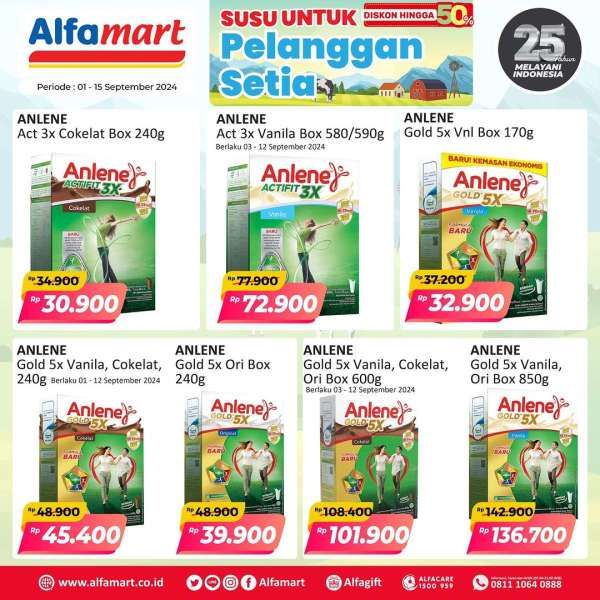 Promo Alfamart 1-15 September 2024, Susu Diskon Sampai 50%